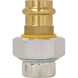 NIBCO 3/4 in. Galvanized Steel & Forged DZR Brass Press x FIP with Nylon Insulator Ring Union Fitting