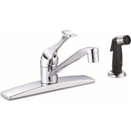 Premier Concord Single-Handle Standard Kitchen Faucet with Side Sprayer in Chrome