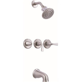 Premier Sanibel 3-Handle 1-Spray Tub and Shower Faucet in Brushed Nickel