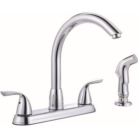 Premier Sanibel 2-Handle Standard Kitchen Faucet with Side Sprayer in Chrome