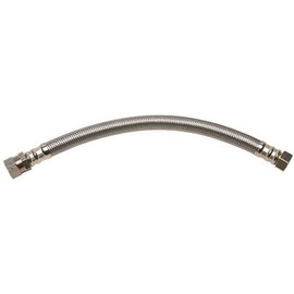 Fluidmaster 3/4 in. F.I.P. x 3/4 in. Compression x 18 in. L Braided Stainless Steel Water Heater Connector