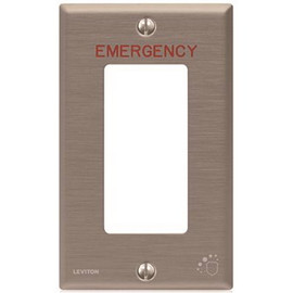 Leviton 1-Gang Decora Wall Plate, Stainless