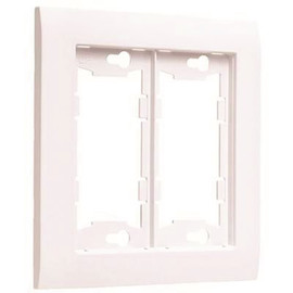 TAYMAC ALLURE Polycarbonate White White 2-Gang Two-Device Screwless Wall Plate, 1-Pack