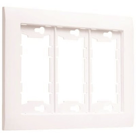 TAYMAC 3-Gang ALLURE Wallplate Frame, White