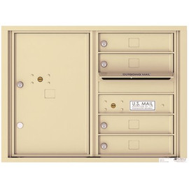 Florence Versatile 4-Tenant Compartment 1-Parcel Locker Mailbox Suite