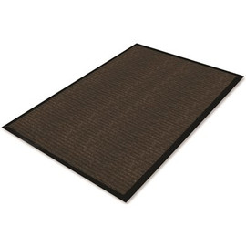 Genuine Joe 36 in. W x 60 in. L Rubber Gold Dual-Rib Hard Surface Floor Mat