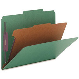 Nature Saver Cleared Top-Dab 8-1/2 in. x 14 in. Classification Folder with 2 in. Expansion and 1-Dividers, Green