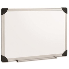 Lorell 24 in. x 18 in. Dry Erase Board, White Styrene Surface with Aluminum Frame