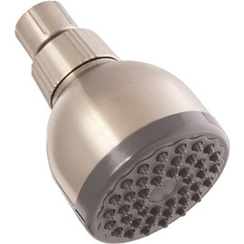 ProPlus 1-Spray 2.8 in. Single Wall Mount Low Flow Fixed Shower Head in Brushed Nickel