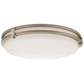 Lithonia Lighting 13 in. 1-Light Brushed Nickel LED Flush Mount