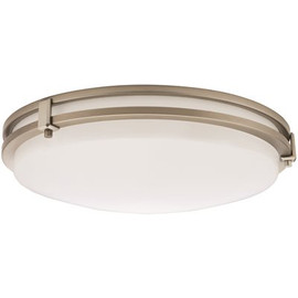 Lithonia Lighting 16 in. 1-Light Brushed Nickel LED Flush Mount