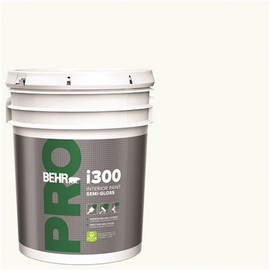 BEHR PRO 5 gal. i300 White Semi-Gloss Interior Paint