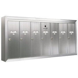 Florence 1250 Vertical Series 7-Compartment Aluminum Surface-Mount Mailbox