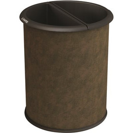 Precision 3.2 Gal. Brown Vinyl Round InnRoom Waste and Recycler