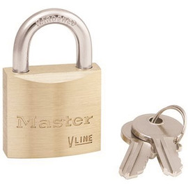 Master Lock 1-1/8 in. W Masterlock Brass Padlock Keyed Alike