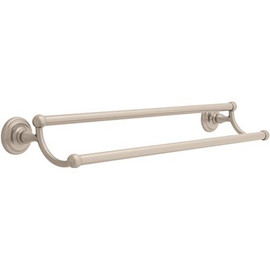 Decor Bathware Jamestown 24 In. Double Towel Bar in Satin