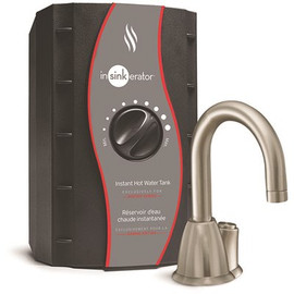 InSinkErator Invite HOT100 Series Instant Hot Water Dispenser with 1-Handle 6.25 in. Faucet in Satin Nickel