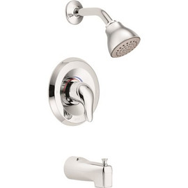 MOEN Chateau 1-Handle Wall Mount Tub and Shower Faucet Trim Kit in Chrome Bulk Pack (Valve Not Included)