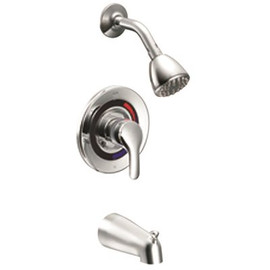 MOEN Baystone Single-Handle 1-Spray Tub and Shower Faucet in Polished Chrome