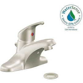 CLEVELAND FAUCET GROUP Cornerstone 4 in. Centerset 1-Handle Bathroom Faucet in Brushed Nickel