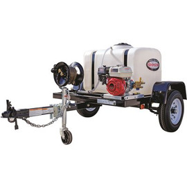 SIMPSON Mobile Trailer 3200 PSI 2.8 GPM Gas Cold Water Pressure Washer with HONDA GX200 Engine