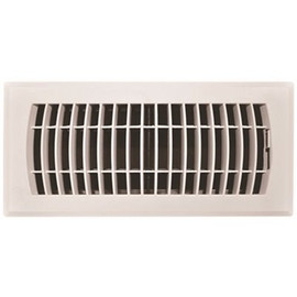 TruAire 4 in. x 10 in. White Plastic Floor Register (Duct Opening Measurement, Height x Width) TruAire 4 in. x 10 in. White Plastic Floor Register (Duct Opening Measurement, Height x Width)