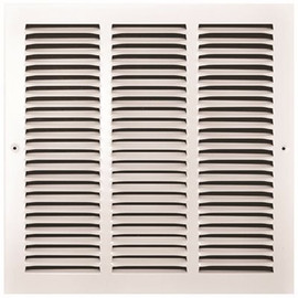 TruAire 14 in. x 14 in. White Stamped Return Air Grille