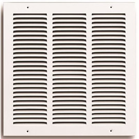 TruAire 14 in. x 14 in. White Stamped Return Air Grille with 4 screw holes