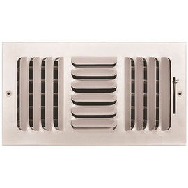 TruAire 12 in. x 6 in. 3 Way Stamped Curved Blade Wall/Ceiling Register TruAire 12 in. x 6 in. 3 Way Stamped Curved Blade Wall/Ceiling Register