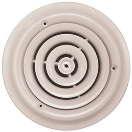 TruAire 6 in. White Round Ceiling Diffuser (Duct Opening Measurement) TruAire 6 in. White Round Ceiling Diffuser (Duct Opening Measurement)