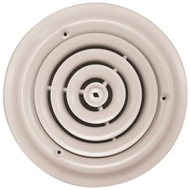 TruAire 8 in. White Round Ceiling Diffuser (Duct Opening Measurement)