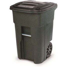 Toter 48 Gal. Greenstone Outdoor Trash Can with Quiet Wheels and Lid