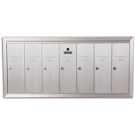 Florence 1250 Vertical Series 7-Compartment Aluminum Recess-Mount Mailbox