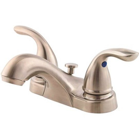 Pfister Pfirst Series 4 in. Centerset 2-Handle Bathroom Faucet in Brushed Nickel