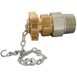 MARSHALL EXCELSIOR COMPANY MEC DOUBLE CHECK FILL VALVE, 3-1/4 IN. M. ACME X 3 IN. MNPT, INCLUDES CAP & CHAIN ASSEMBLY