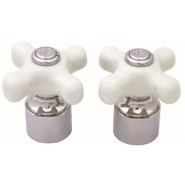 Premier Hot and Cold Porcelain Cross Handle Set