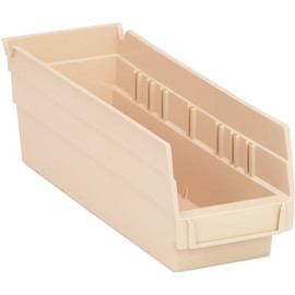 Quantum Storage Systems 1.4 Qt. Economy Shelf Bin in Ivory (36-Pack)