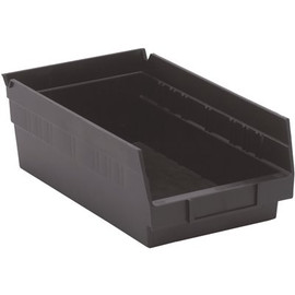 Quantum Storage Systems 2.2 Qt. Economy Shelf Bin in Black (30-Pack)