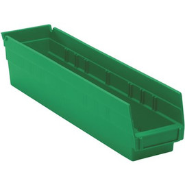 Quantum Storage Systems 2.1 Qt. Economy Shelf Bin in Green (20-Pack)