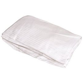 T250 King Fitted Sheets, 78 in. x 80 in. x 15 in., White with Tone on Tone Sateen Stripes (12-Each Per Case)