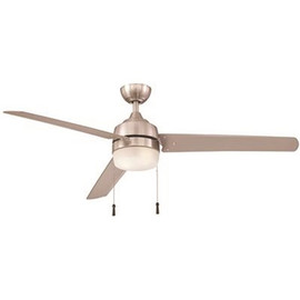 Carrington 60 in. Indoor/Outdoor Ceiling Fan with LED Dome Light Kit, Brushed Nickel with Silver Blades