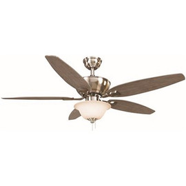 Hampton Bay Carrolton II 52 in. LED Indoor Brushed Nickel Ceiling Fan with Light Kit