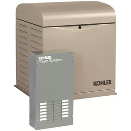KOHLER 10,000-Watt Air Cooled Standby Generator with 100 Amp 12-Circuit Load Center Automatic Transfer Switch
