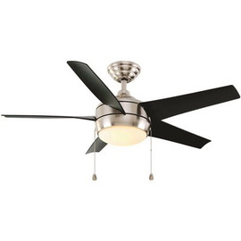 Home Decorators Collection Windward 44 in. LED Brushed Nickel Ceiling Fan with Light Kit