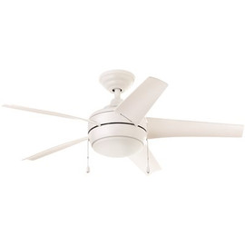 Home Decorators Collection Windward 44 in. LED Indoor Matte White Ceiling Fan with Light Kit