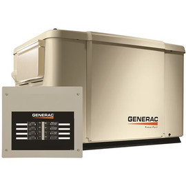 PowerPact Generac 7,500-Watt Air Cooled Standby Generator with 8 Circuit 50 Amp Automatic Transfer Switch