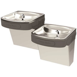 Bi-Level ADA Wall Mounted Drinking Fountain in Platinum Vinyl