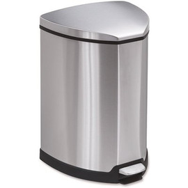 Safco 4 Gal. Stainless Steel Step-on Receptacle Commercial Trash Can