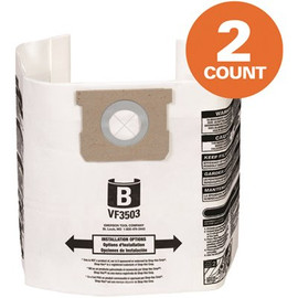 High-Eff. Size B Dust Collection Bags for 5-8 Gal. Shop-Vac Branded Vacs, 5-10 Gal. RIDGID Vacs, except HD0600 (2-Pack)