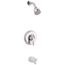 KOHLER Coralais 1-Handle 1-Spray Tub and Shower Faucet with Lever Handle and SlipFit Spout in Polished Chrome